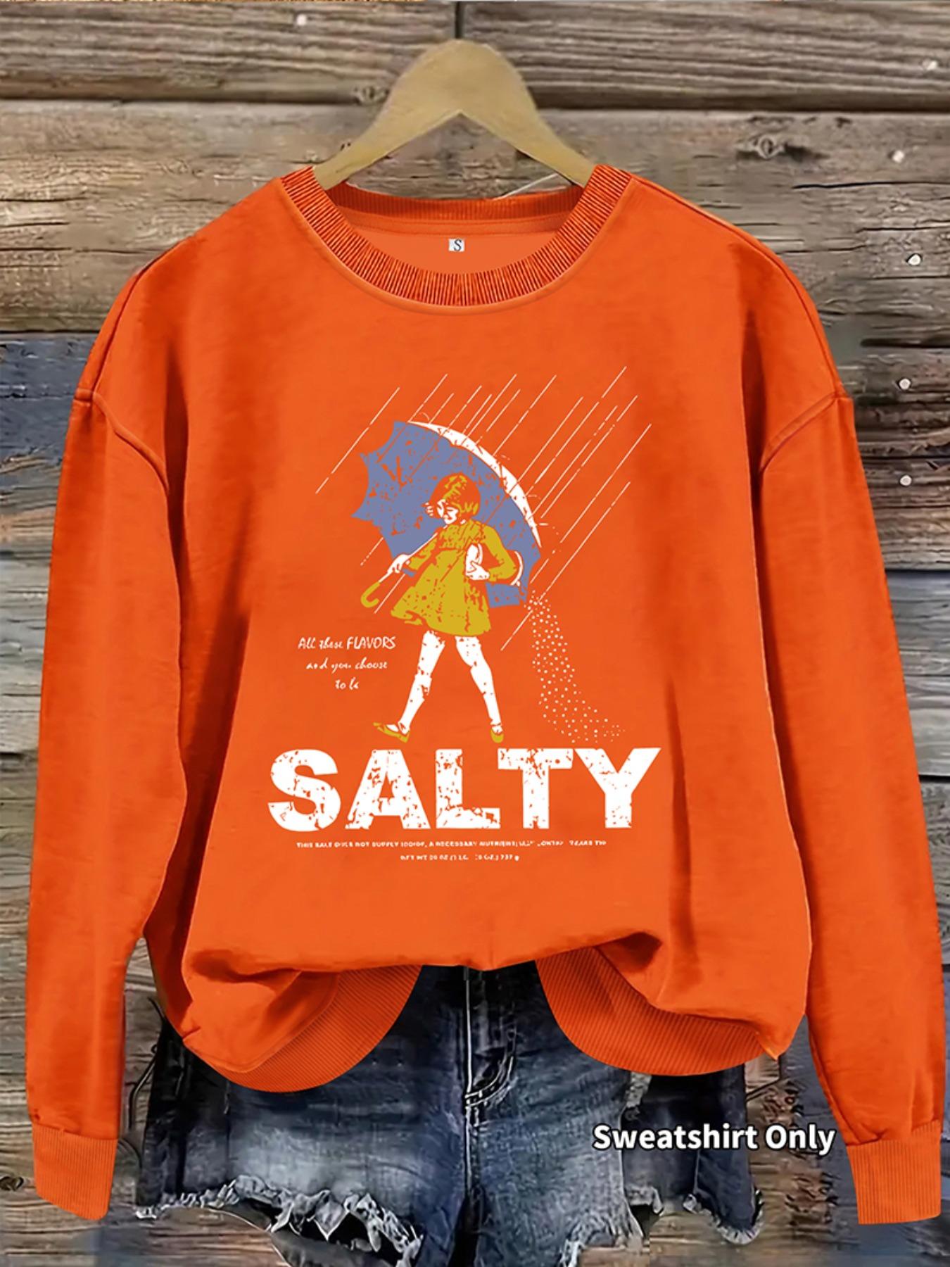 Women's Casual Graphic Pullover Sweater, Soft Long Sleeve Round Neck Sweatshirt, All Seasons Fitted Comfortable Fit