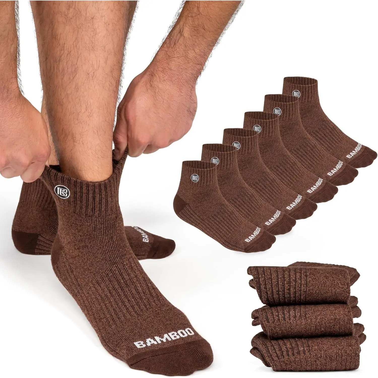 Brown Tweed 3 Pair