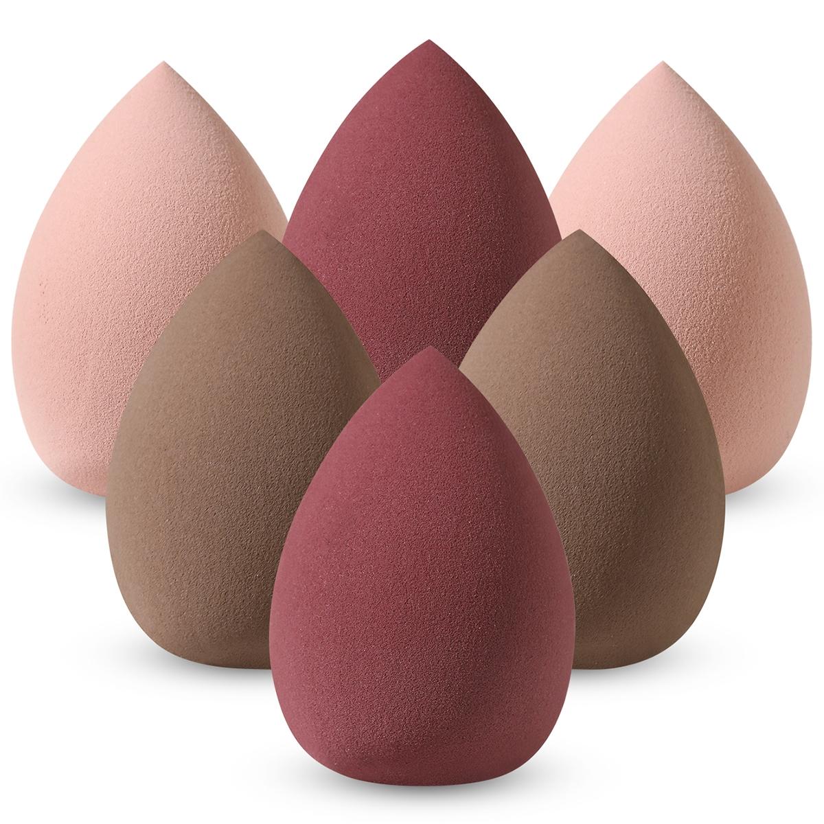6pcs Non-Absorbent Makeup Tool Set, Soft Mixed Makeup Sponges, Makeup Sponges For Foundation, Face Sponges for Makeup, Dry Wet Use, Perfect Base Makeup, Ideal for Flawless Application, Beauty Sponges, Beauty Blenders, Blender Sponge