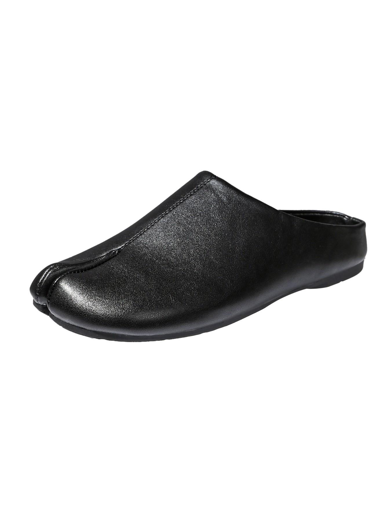Women's Split Toe Sandals, Soft Sole Non-Slip Slippers, Elegant PU Material, Plain Design, Ideal for Home & Commute, Comfortable Outdoor Wear