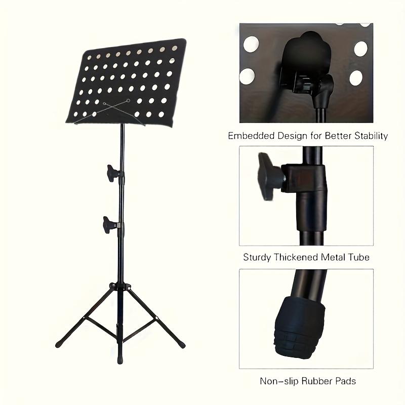 1 piece foldable bold music stand - portable music stand, universal for home/piano shop/performance, stable load-bearing music stand, stage performance, home practice