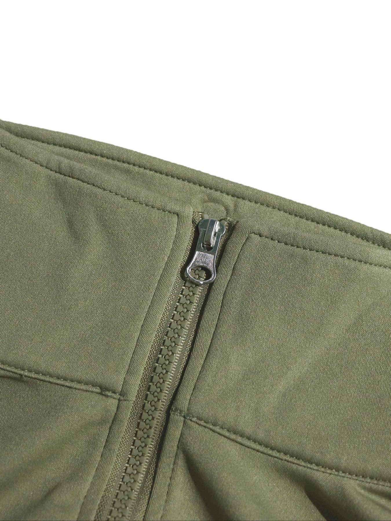 Women's Zipper Jacket & Striped Wide-Leg Pants Set, Fitted Streetwear & Casual, Two-Piece Suit for Daily Wear, Airport Outfit