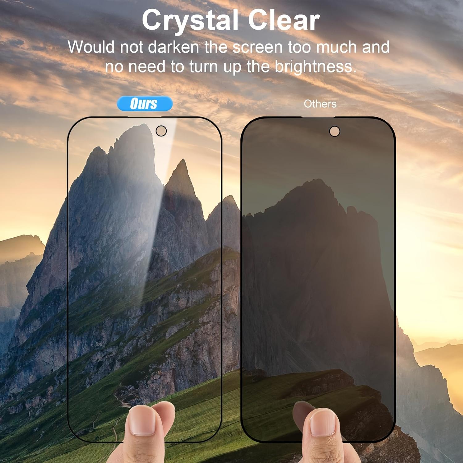 [2+2+2] 【Front + Back +lens】Anti-spying Protectors Flim for Iphone 16 15 14 13 12 11 Pro MAX Plus mini Anti-peeping Privacy Protectors Along with a Camera Lens Protector.