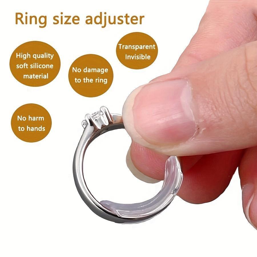 Resin Ring Adjuster, Invisible Ring Size Adjustment Pad, Fits Loose Rings, All Finger Sizes, Comfortable and Protective, Transparent Material