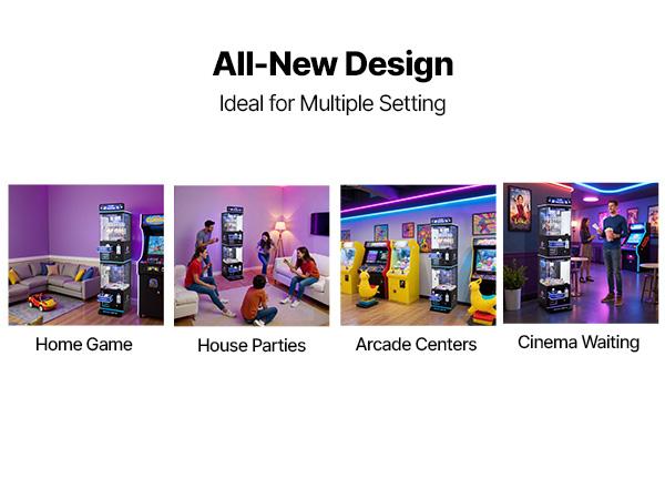 VEVOR Claw Crane Machine, Medium-Sized Arcade Game Machine with Claw+ Grabber Double-Layer, Light Sound, Toy Candy Grabber Prize Dispenser Vending Toy, for Commercial Home Cinema, Black Purple