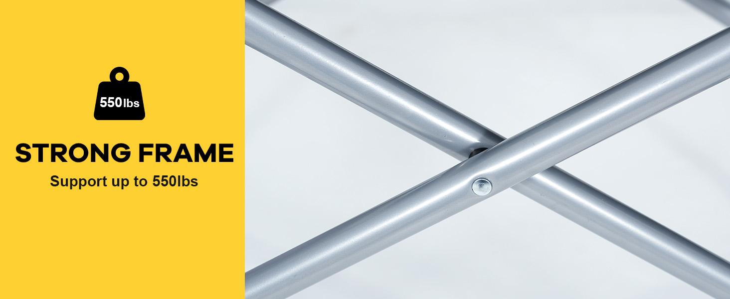 SLSY Heated Director Chair Camping Chairs for Adults with Side Table, Folding Portable Lawn Chairs or Outdoor Camping, Travel, Picnic, Support 5500lbs【Batteries not included】