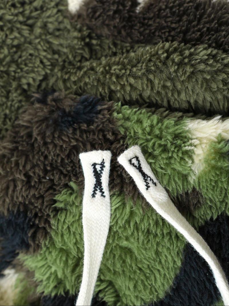 Men's Camouflage Fleece Casual Pants, Camo Cargo Pant, Soft Warm Lock Temperature Fabric, Classic Drawstring Adjustable, Fall Winter Daily Wear