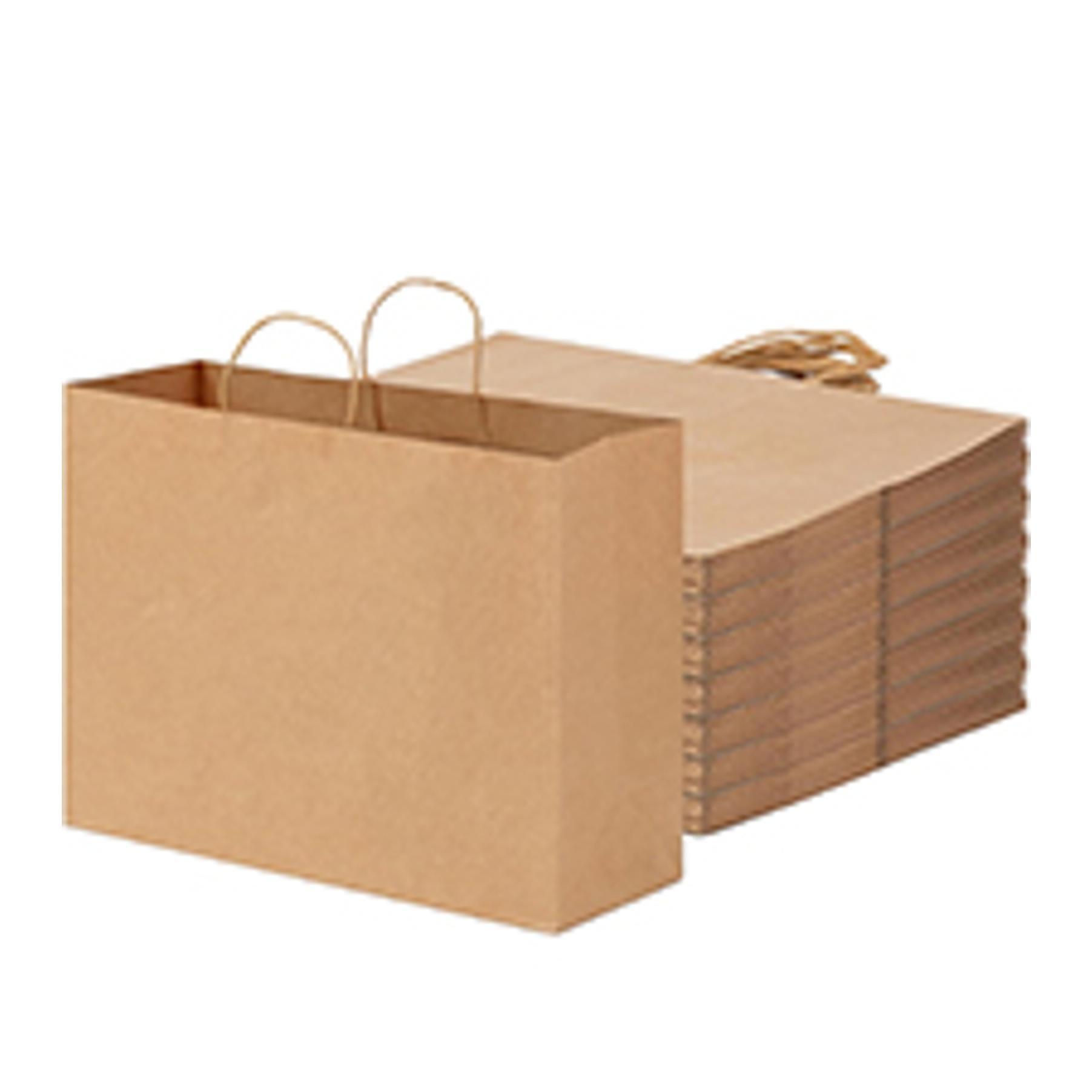 60pcs 16x6x12 Inch Large Kraft Paper Bags with Handles, Brown Gift Bags for Business Merchandise, Retail Store Use 60pcs 16x6x12 Inch Large Kraft Paper Bags with Handles, Brown Gift Bags for Business Merchandise, Retail Store Use