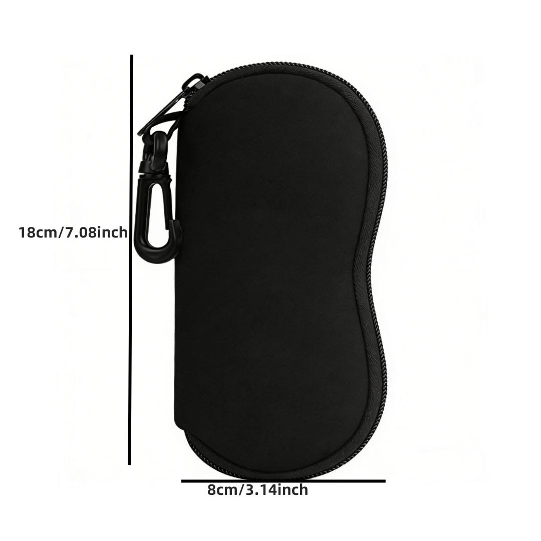 Portable Eyeglass Case, Waterproof Anti-Drop Zipper Closure, Travel and Outdoor Sports Use, Sporty Style, Universal Fit, Plain Pattern, Glasses Holder
