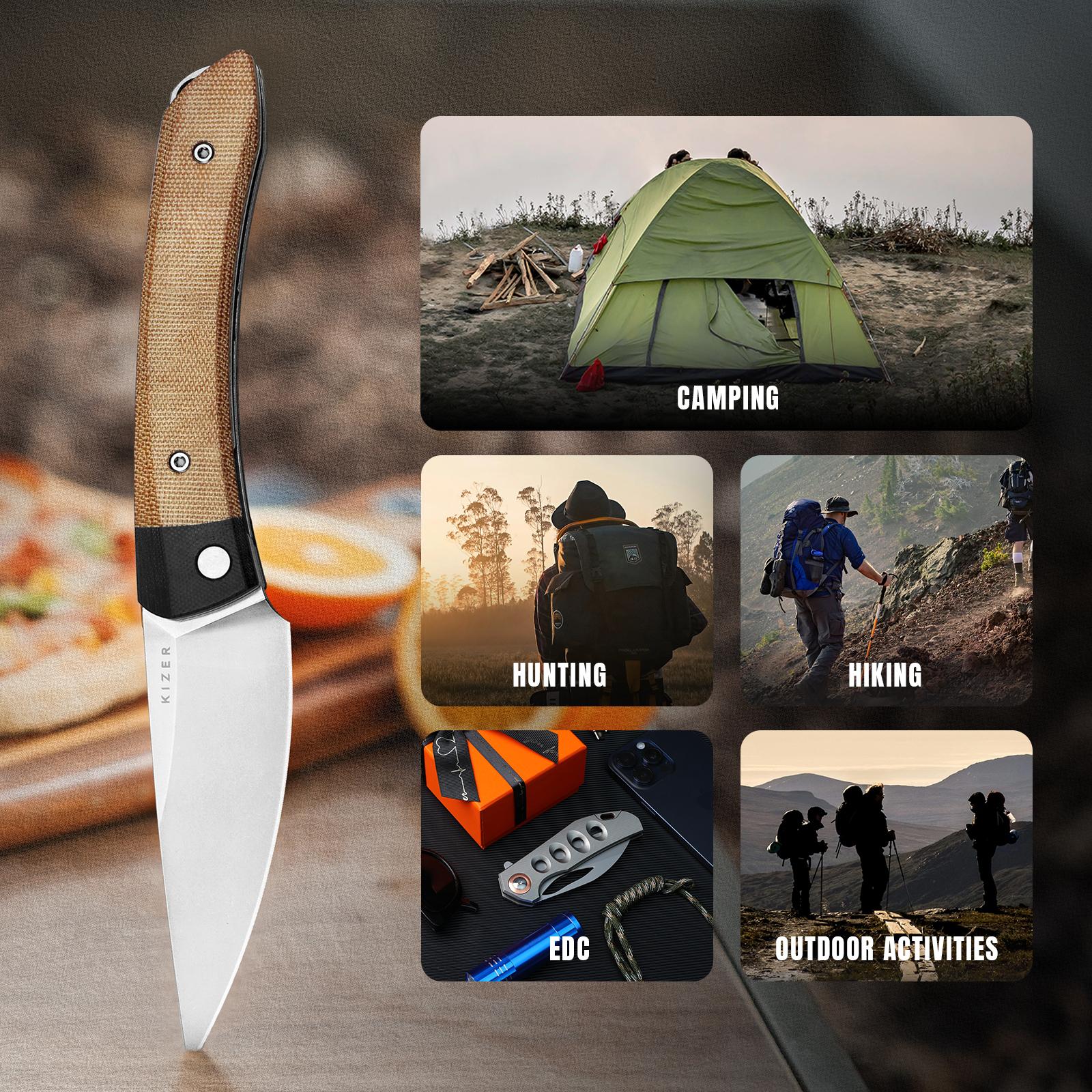 Kizer Momo Nitro-V Black G10+Micarta V4663A2 Kizer Momo Nitro-V Black G10+Micarta V4663A2