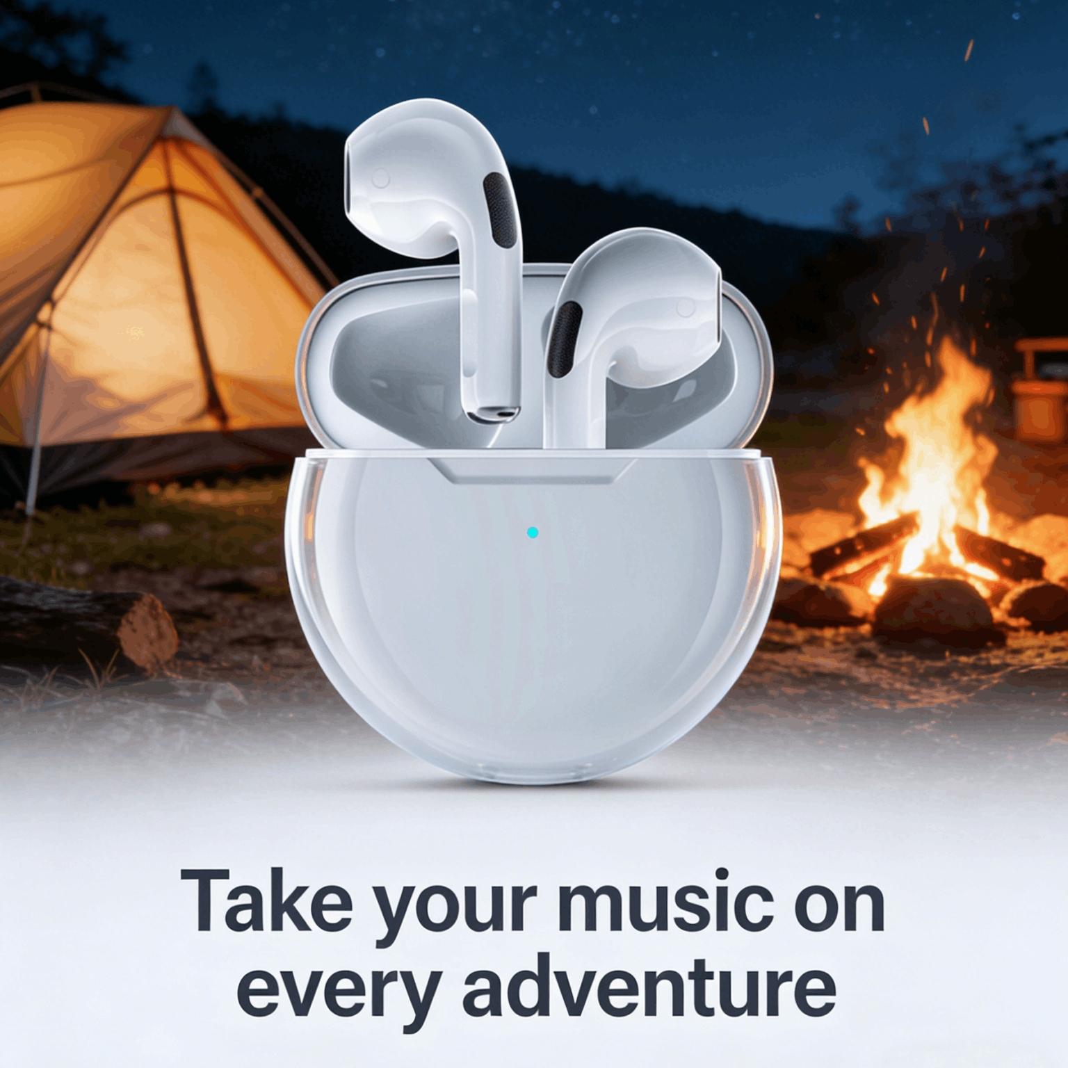 Bluetooth-compatible Compatible Wireless Earbuds, Stereo In-Ear Design, Touch Control, High-Quality Hi-Fi Microphone, Universal for Smartphones