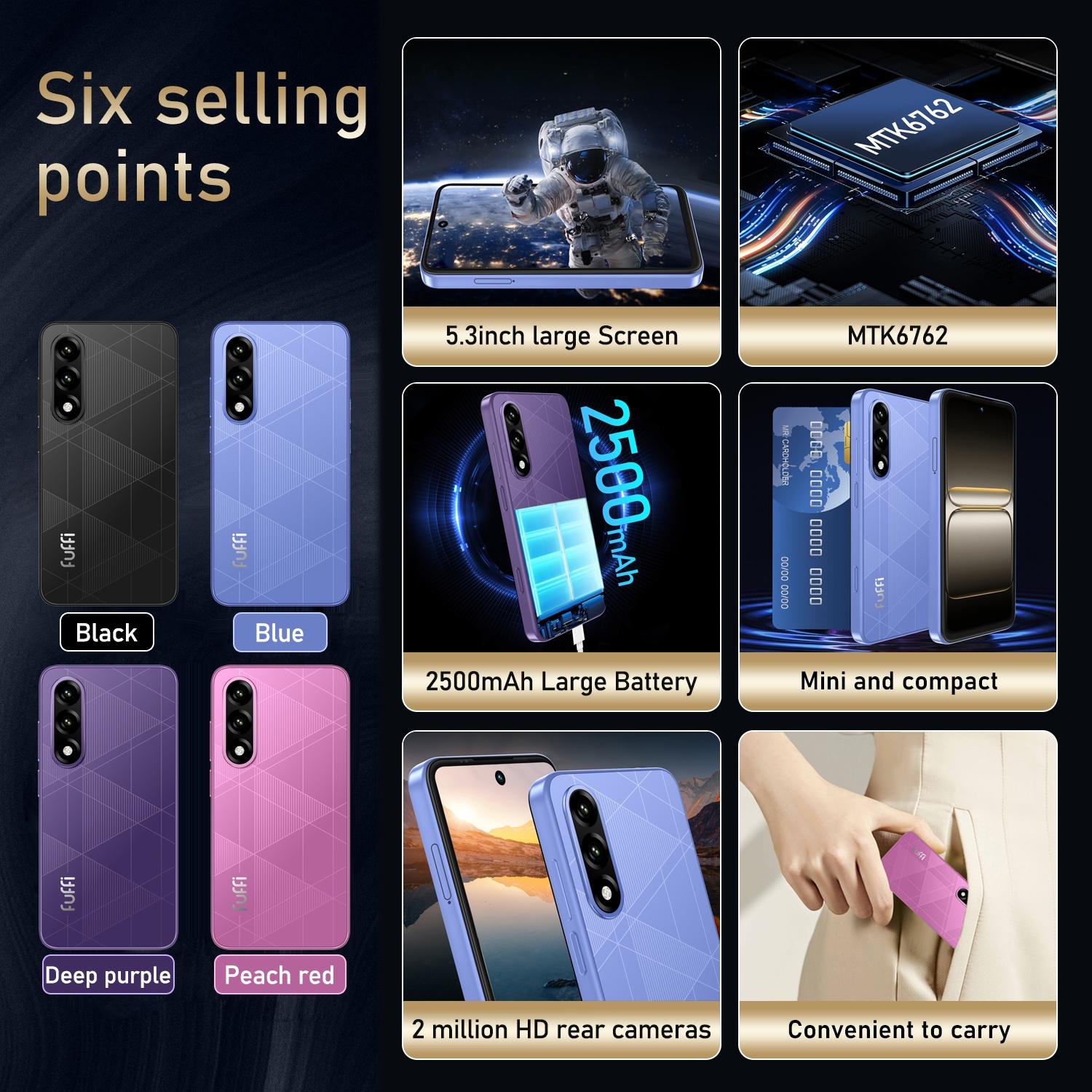 Fuffi S26 Mini Smartphone, 5.3 Inch HD Screen, Global 4g Network, Dual Sim Card, 3gb RAM 32GB ROM, Metal Frame, Fingerprint Sensor, Android Os