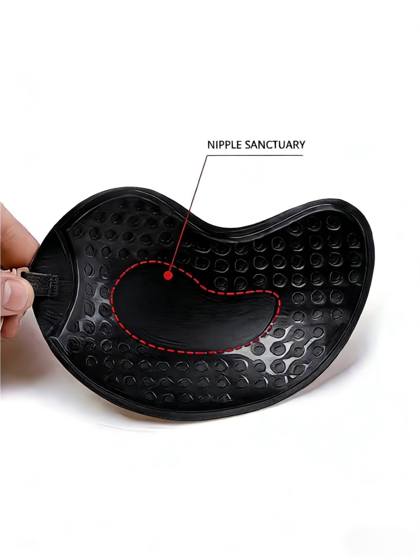 1/2/4 Piece Set Strapless Adhesive Bra Silicone Breast Petals, Sexy Push-Up Invisible Bra For Women, One-Piece Seamless Backless Mango Shaped Bras And Silicone Nipple Covers For Women Strapless Dress Wedding Gown, Suitable For Daily