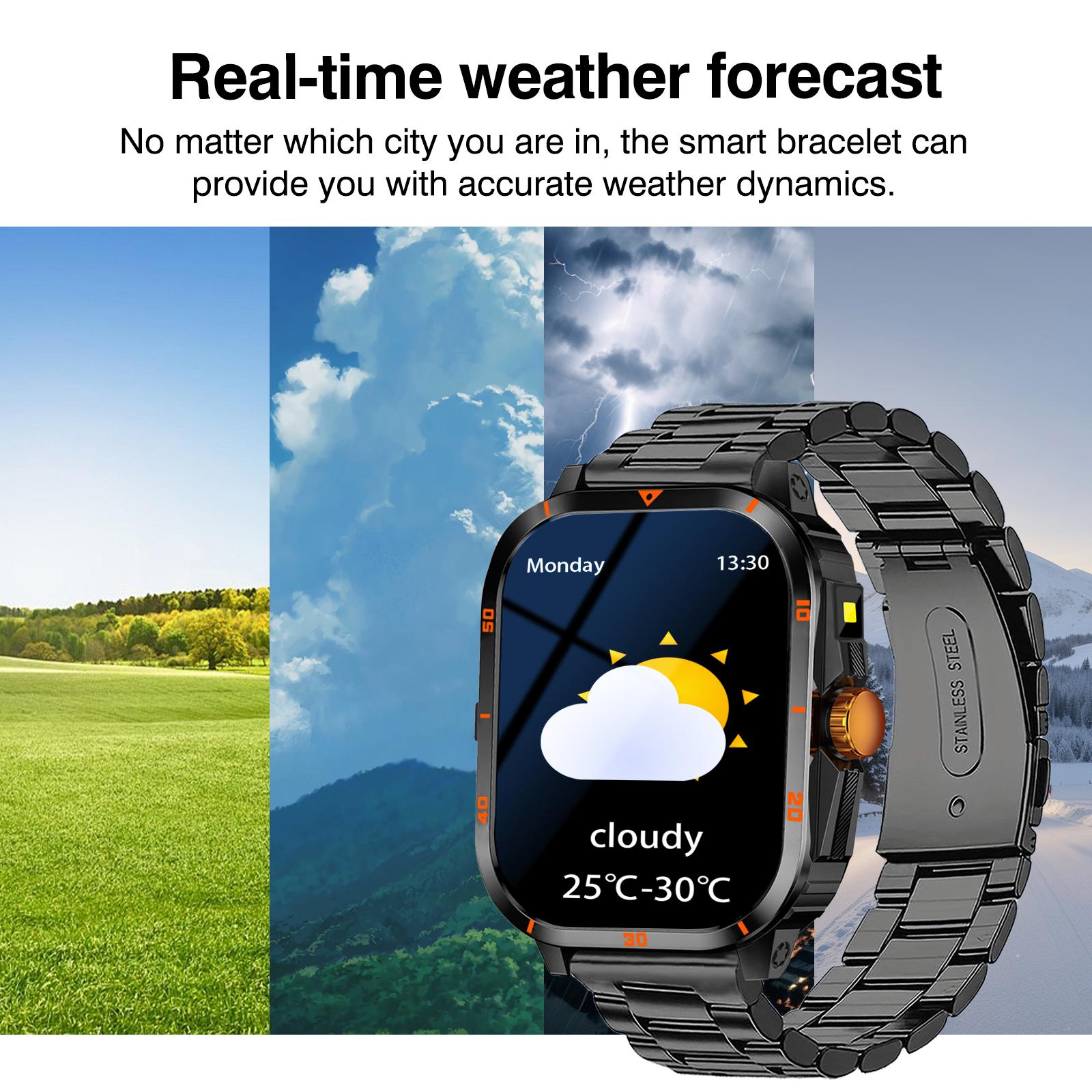 Smart Watch, Wireless Connection, Answering/dialing Function, Information Reminder and Push, Precise Step Counter and Multiple Exercise Modes, Sports Smart Watch, Weather Updates, Durable Design, Suitable for Everyone, Digital Smart Watch