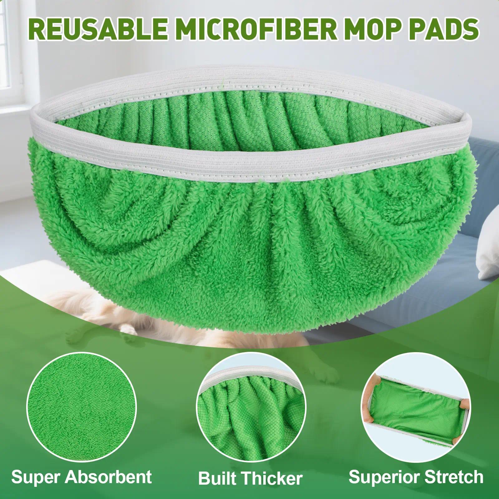 8Pcs Microfiber Mop Pads Compatible with Swiffer Sweeper Mop Wet and Dry Flat mop Cover Replacement Reusable Sweeping Mopping pad Refills for Hardwood