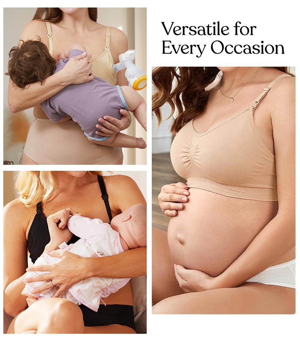 HSIA ComfyCare Seamless Full Coverage Wireless Removable Padded Nursing & Maternity Bra