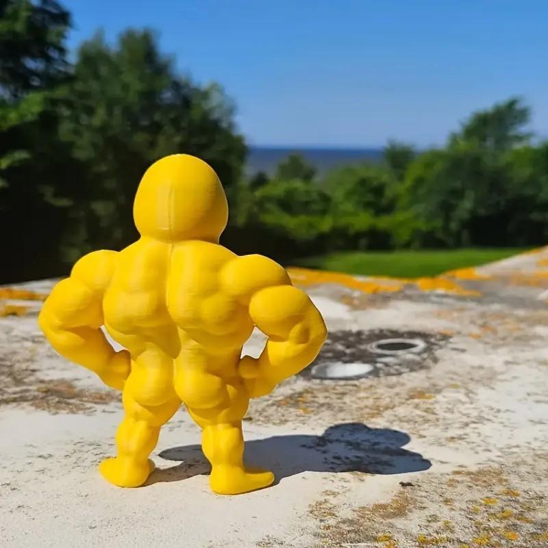 Funny Muscle Duck Statue, Fitness Duck Decor, Durable Plastic, Ideal for Home Office Gym, Perfect Gift for Holidays
