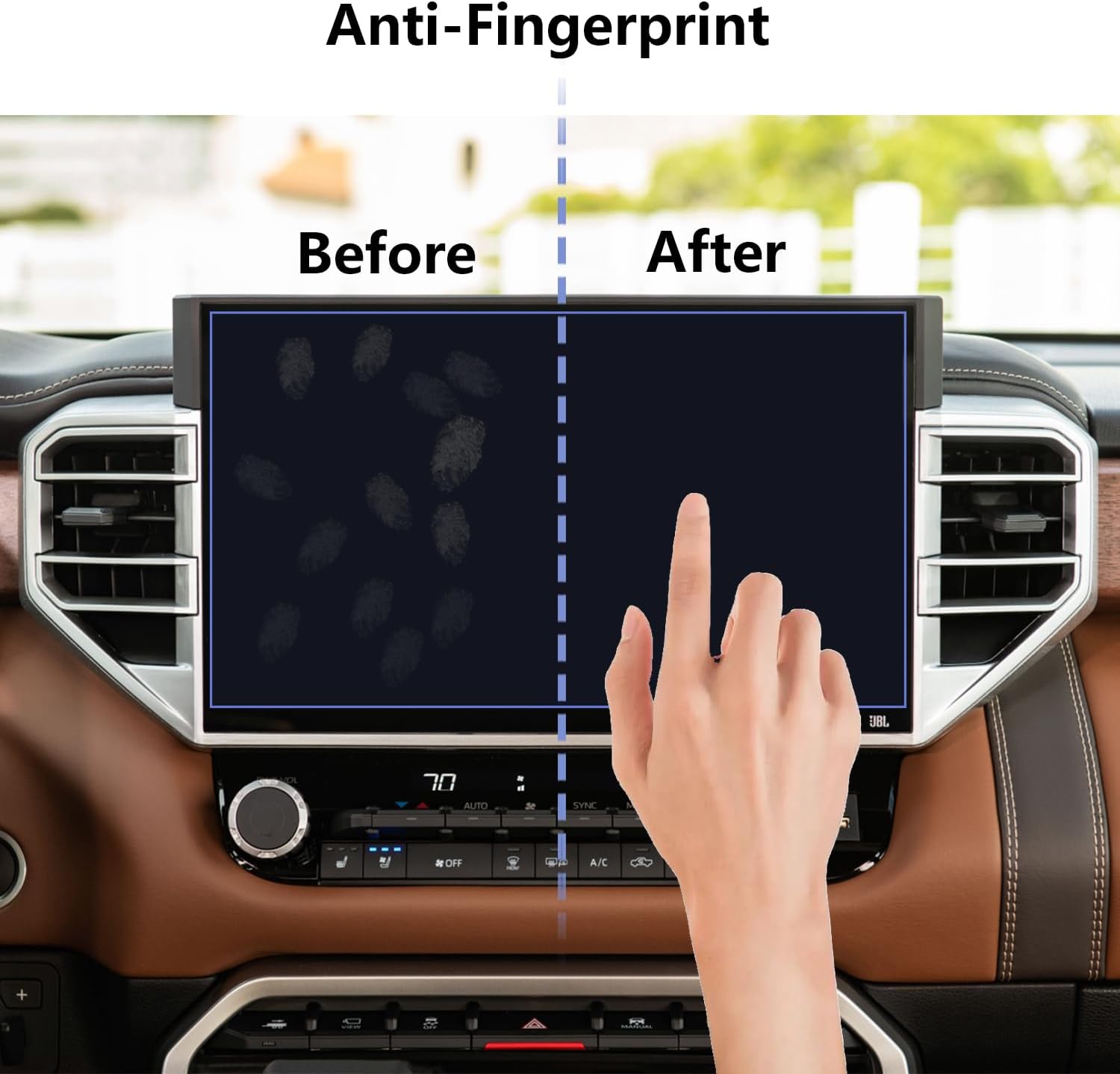 Screen Protector for Toyota Tundra 14" 2022-2025 Tempered Glass & 2023-2025 Sequoia 14 Inch Navigation Touchscreen Matte 9H Anti-Scratch Accessories