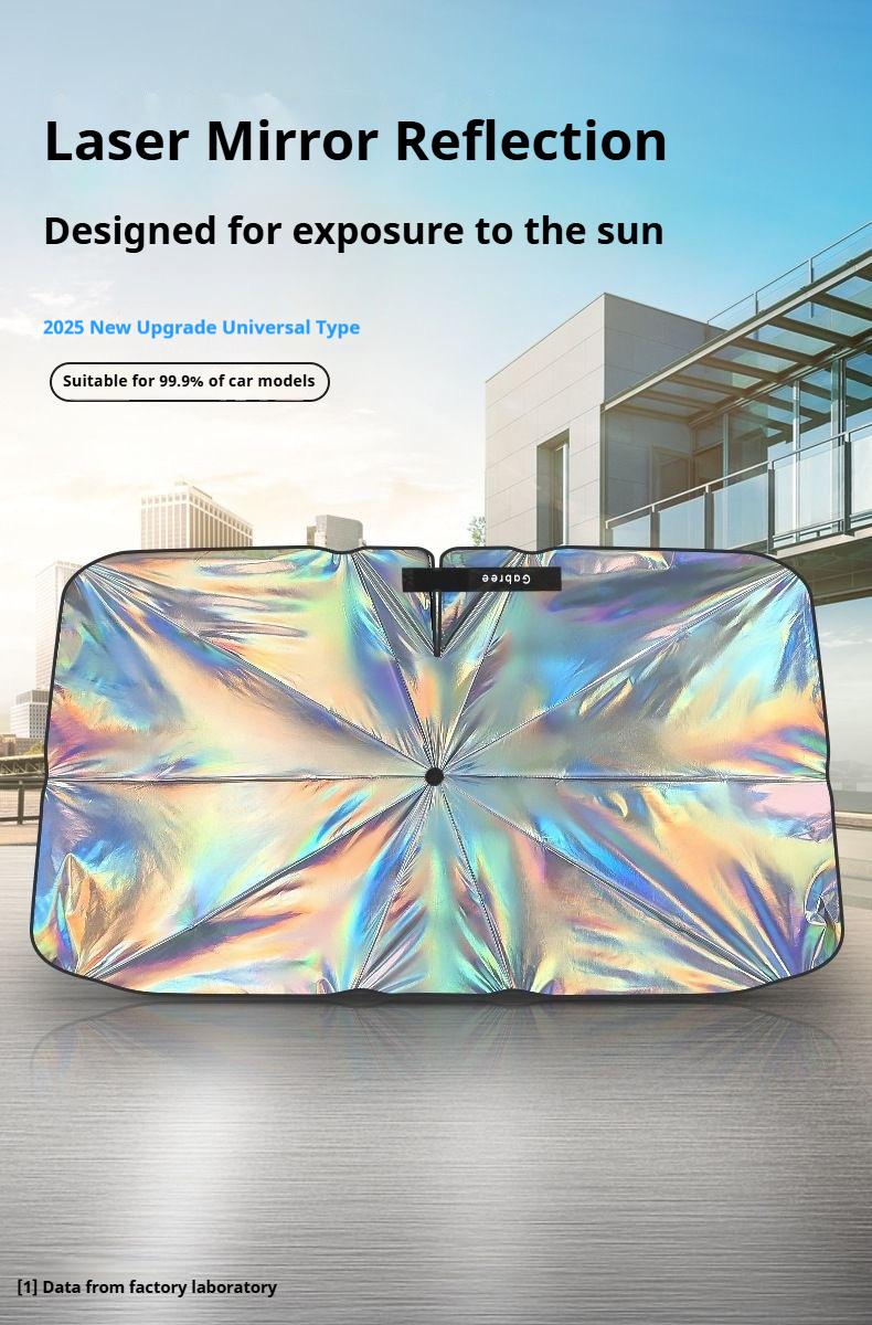 JOYTUTUS Foldable Car Sunshade Umbrella with UV Blocking - Protects from Sun Rays & Heat Damage - Keeps Vehicle Cool - Versatile for Various Car Models