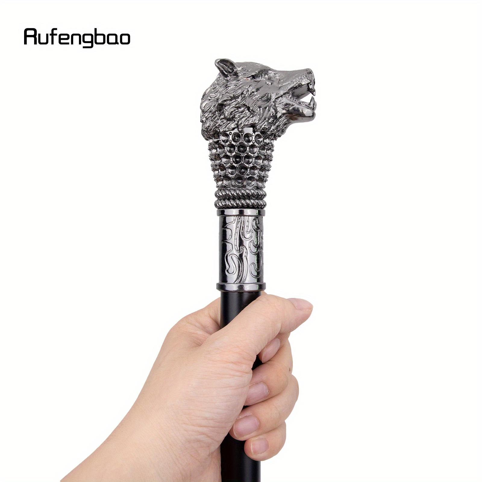 Silver Wolf Fashion Stick Decorative Stick Cospaly Vintage Party Fashionable Cane Crosier 91cm
