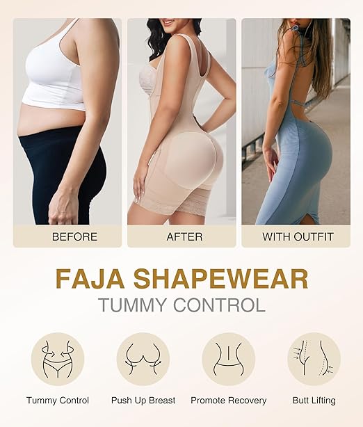 SHAPSHE Fajas Colombians Shapewear for Women Tummy Control Bodysuit