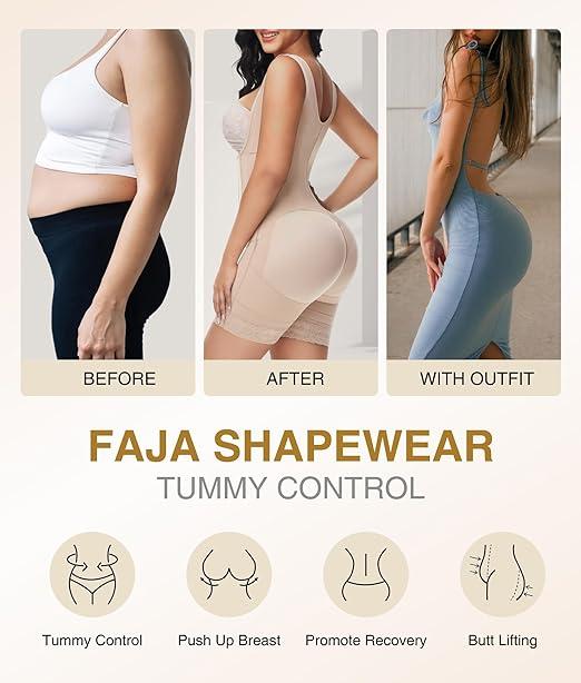SHAPSHE Fajas Colombians Shapewear for Women Tummy Control Bodysuit