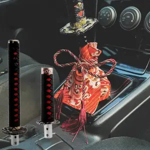 Universal 200MM/300MM JDM Katana Samurai Sword Shift Knob Shifter With Adapters Gear Shift knob car accessories