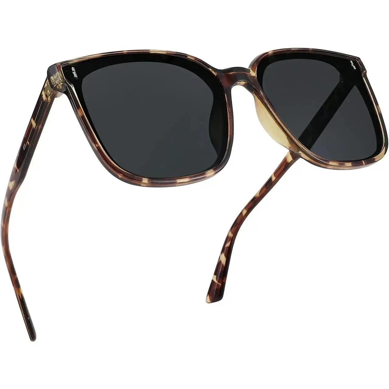 Unisex 58mm Oversized Square Polarized Sunglasses - Vintage Retro Large Frame, Lightweight Classic Fashion Eyewear for Outdoor Wear, Daily Travel, Square Shape