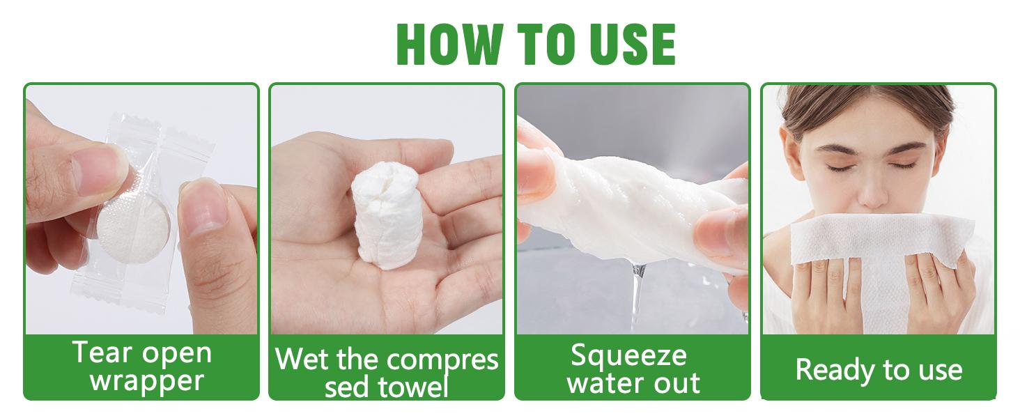 100 PCS/200 PCS Compressed Towel, Mini Compressed Towel Tablets, Disposable Compressed Face Towel, Camping Towel, Portable Bulk Compressed Coin Tissues for Home, Travel, Outdoor Sports