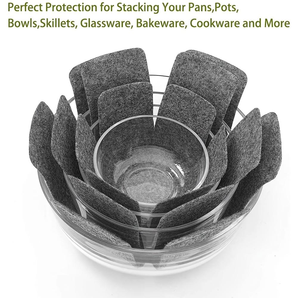 3/6/12pcs 10.2/13.8/15inch Pot And Pan Protectors, Set Of 12 And 3 Different Size, Pot Dividers Pads, Stacking Pan Protectors, Pan Separators Pads For Protecting And Separating Pots And Pans