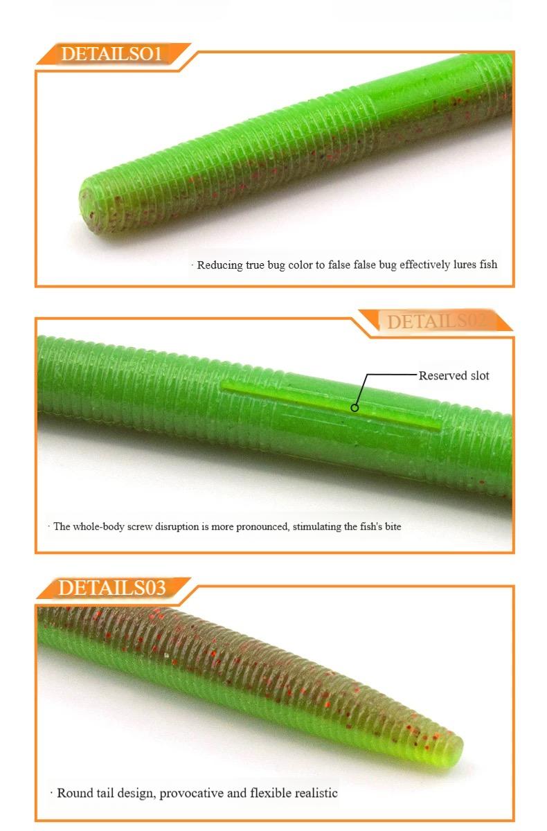 TikTok Viral Senko Worms 3-4-5Inch Soft Plastic Lures Kit - 8pc Multi-Color & Salt-Infused Design for Bass Trout Panfish Slayer and Long Casts  Fishing Fathersdaygift fishing equipment