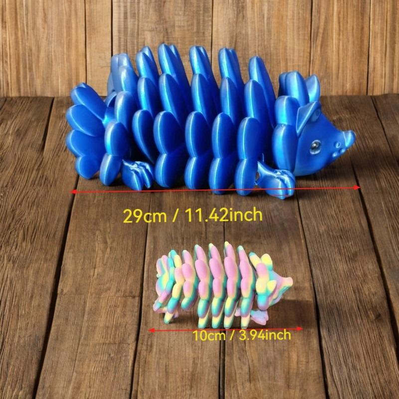 3D Printed Hedgehog Figurine Set, 3-Piece Design, Ideal for Collectors & Decorations, Vibrant Colors, Perfect Gift for Animal Lovers