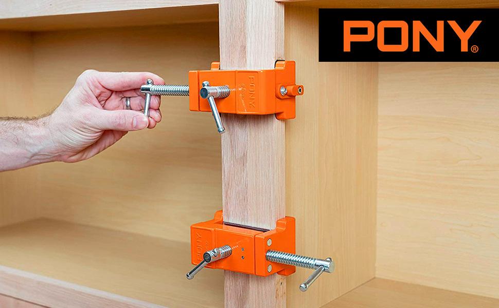 #JumpstartSale PONY 2-Pack Cabinet Clamps, 8510 Cabinet Claw, Face Frame Clamps for Installing Cabinets, 440 lbs Load Limited Orange