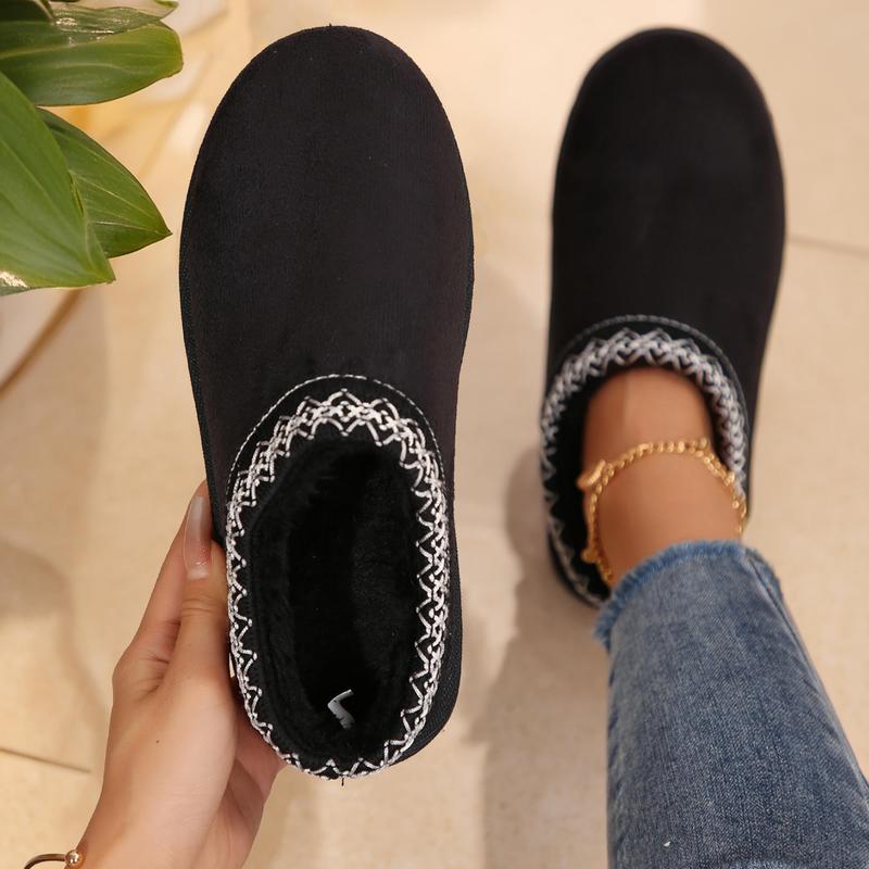 Women Slippers Platform Mini Boots Short Ankle Anti-Slip Boot Fleece Lined Shoes House slippers Boot For Outdoor Indoor