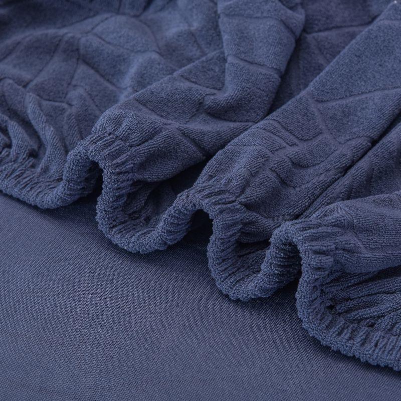 L-Shape Leaf Pattern Sofa Cover Set, Includes Backrest, Seat, Armrests, Soft Comfortable, Universal Fit, Fashion Bedroom Decor, Elastic Sofa Slipcover