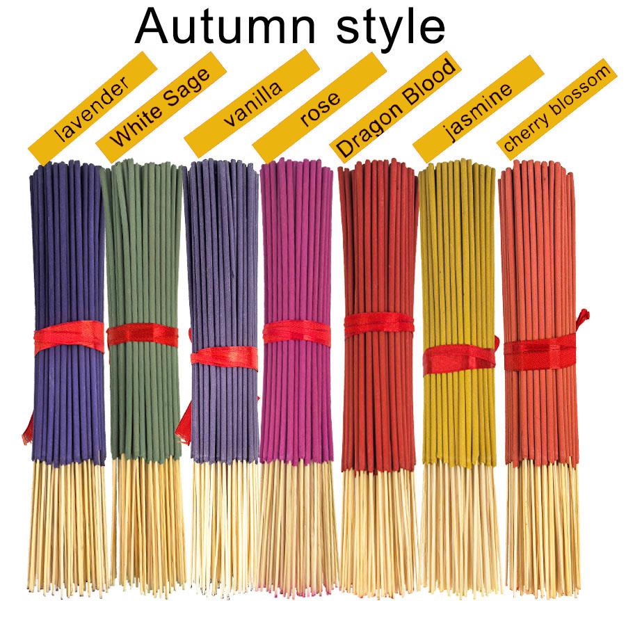 7 Sets of 140 Incense Sticks, Rose Lavender Sandalwood Jasmine Mint Cherry Vanilla Sage Dragon Blood Scents, Home Office Yoga Meditation, Scented