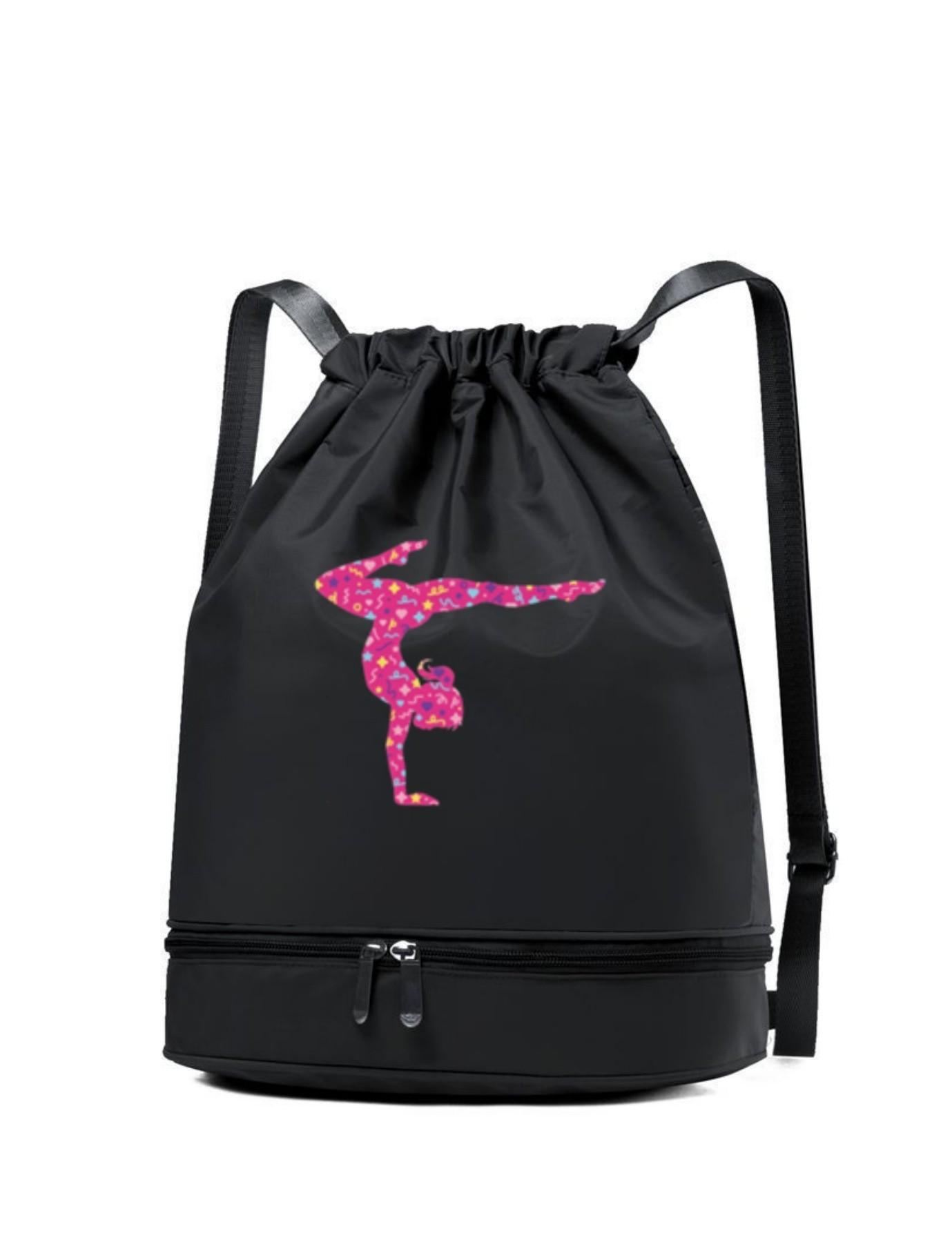 Women's Gym Bag, Adjustable Straps, Drawstring Closure, Independent Shoe Compartment, Rose, Ideal Gift, Daily Use