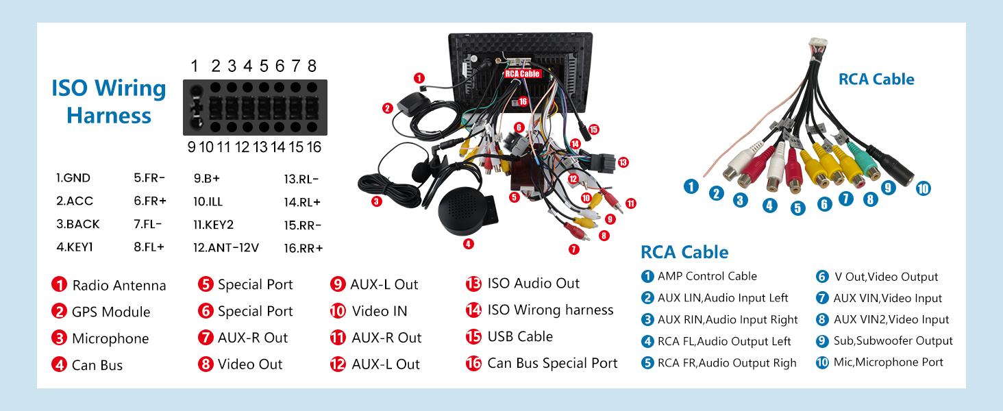 Car Stereo for Chevy Silverado 2007-2013 10.6 inch touch screen has Android Auto Wireless Carplay, Bluetooth WIFI supports GPS Navigation