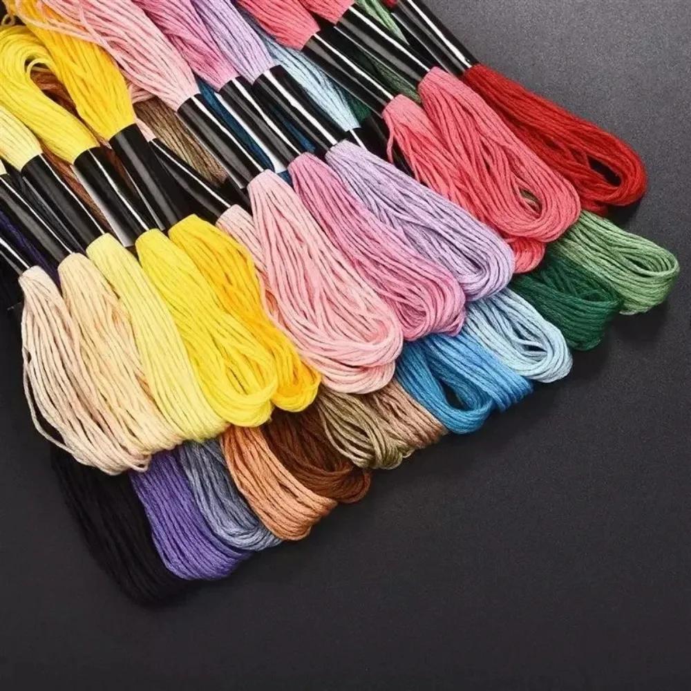 50 PCS Multicolor Embroidery Floss Set - 8m Per Skein, Non-Repeating Compatible Colors, Premium Cotton Cross Stitch Thread for DIY Sewing, Crafts & Needlework