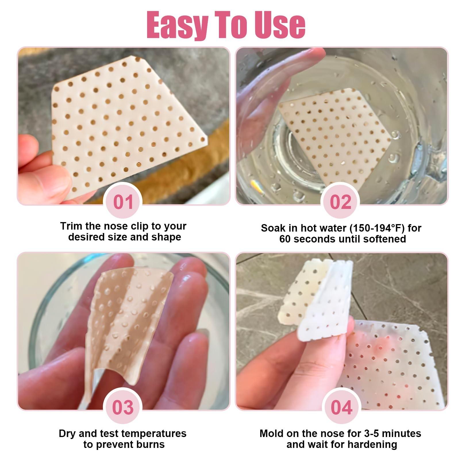 3pcs Self-Molding Thermoplastic Nasal Splint, External Nose Brace, Good Air Permeability, Strong Malleability, Reusable Design, Perforated Structure, Nose Shaping Support Tool, Daily External Nose Care Accessory For Men And Women