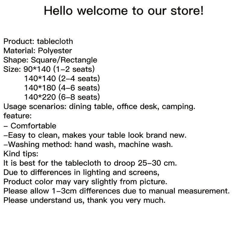 1pc Chic Coffee and Text Design Tablecloth - Rectangular Polyester Tablecloth, Easy to Clean, for Parties, Dining Decor and Outdoor Use, Picnic Table Cover