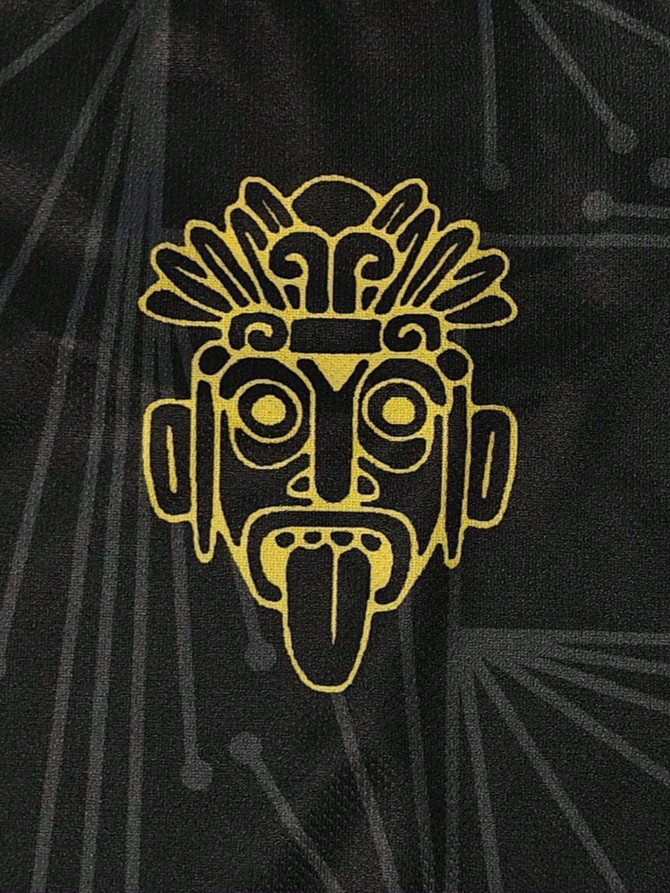 Mexican Aztec Totem Print T-Shirt, Breathable Sports Short Sleeve, Comfortable Casual Wear, Loose Top, Perfect for Gym and Daily Use