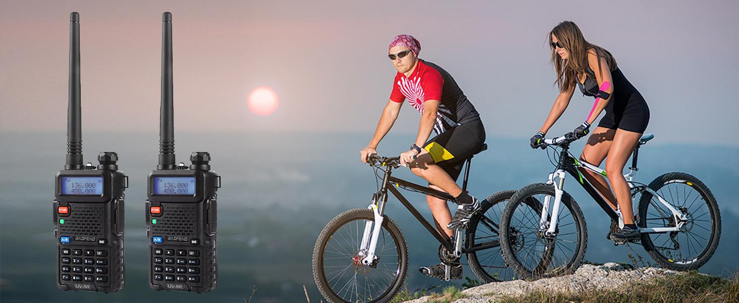 BAOFENG Radio UV-5R Dual Band Portable Walkie Talkie (4 Pack), Rechargeable Long Range Ham Radio with 128 Channels VOX Hands-Free Two Way Radios USB-C Charging & Earpiece for Adults