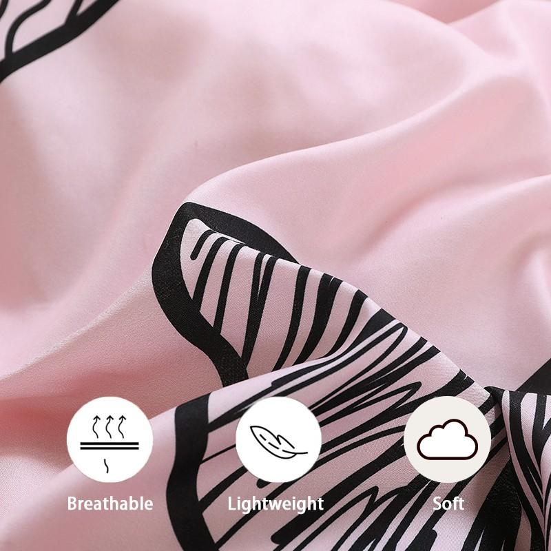 Simple Love Print Fitted Sheet Set, 1 fitted sheet + 2 pillowcases, no inserts included. Soft and comfortable bedding set, suitable for bedrooms and guest rooms, deep pocket design.