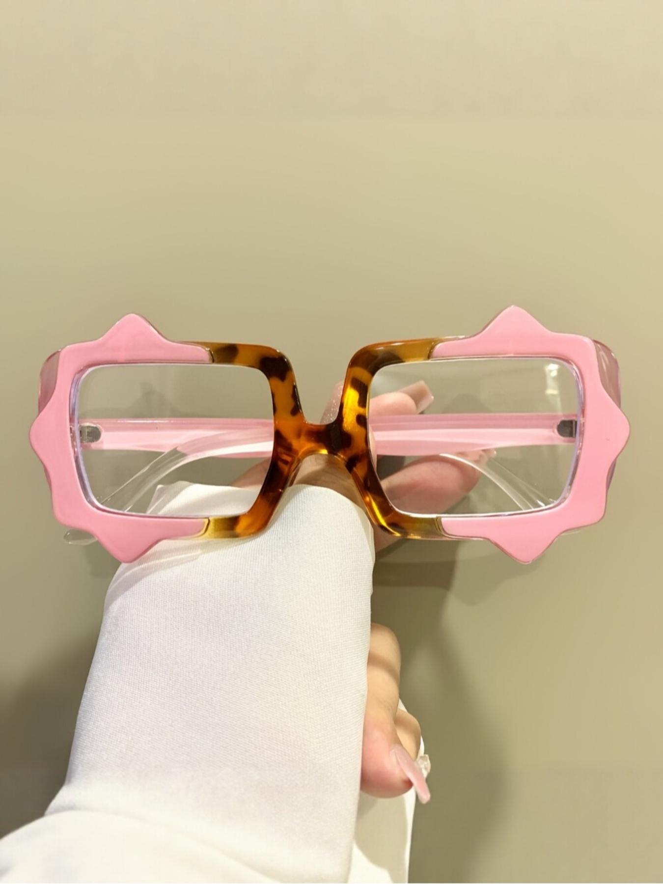 New Frame Glasses, Fashion Rectangular Frames, Unisex Trendy Eyewear, Metal Hinges, PC Lenses, Men and Women, Stylish Eyewear