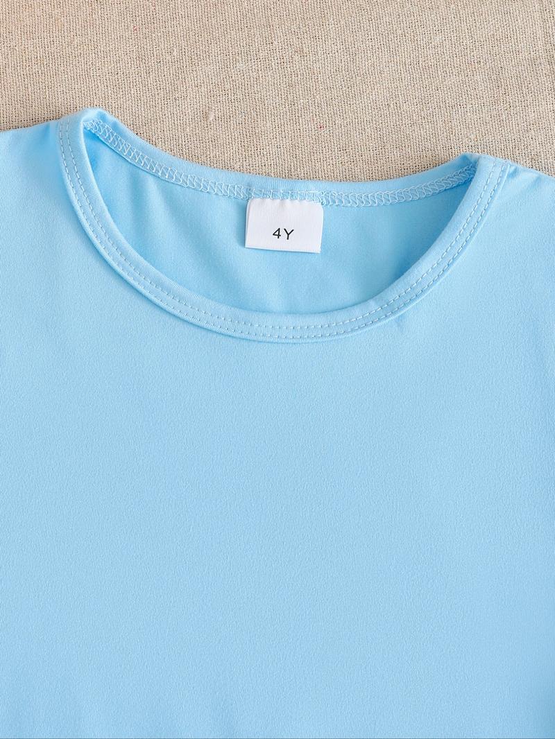 Summer Girls Casual Sports Short Sleeve Set with Eye-Catching Heart Smile Print, Loose Fit Shorts for Ages 2-7, Perfect for School & Weekend Outings