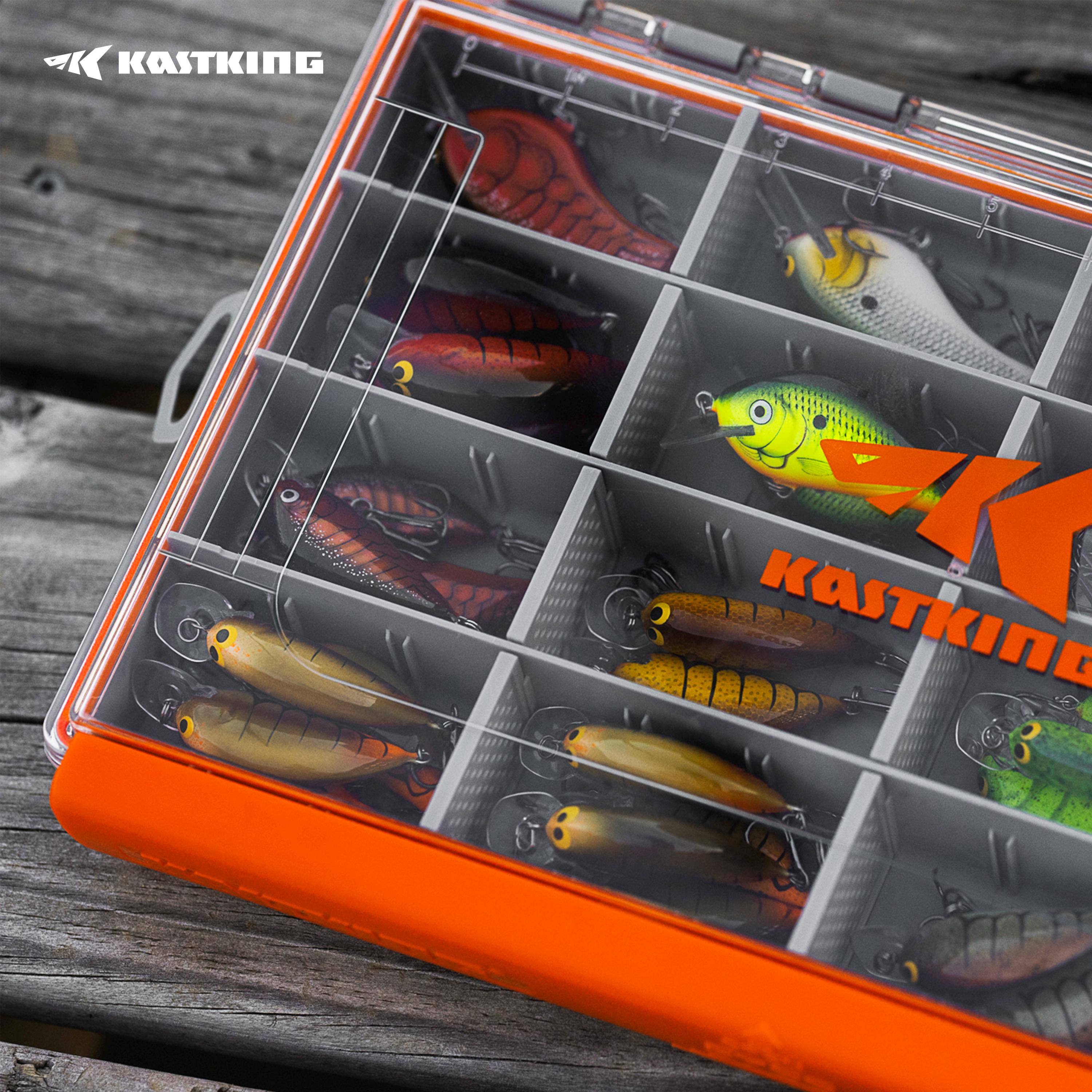 KastKing HyperSeal Waterproof Fishing Tackle Box, Waterproof 3600 and 3700 Tackle Trays, Organizer with Removable Dividers, Lure Box and Terminal Tackle Storage