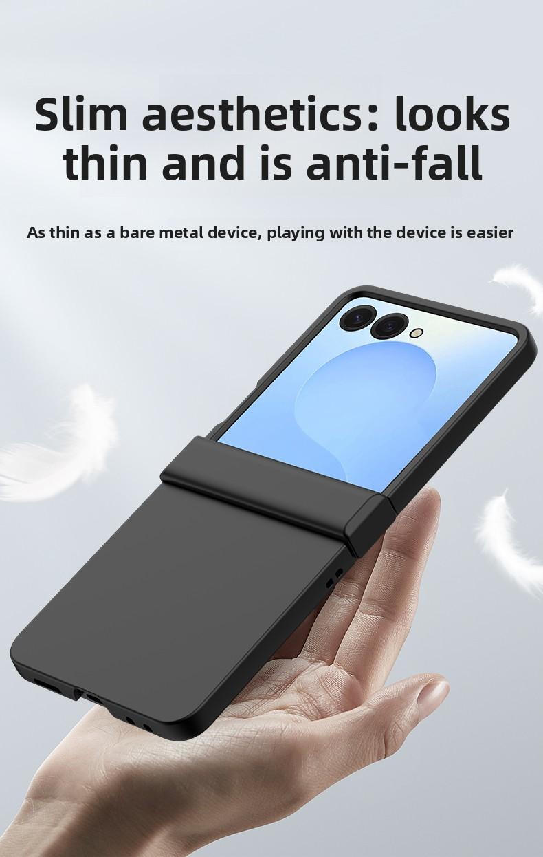 Candy-colored protective phone case Cover with hinge, hard PC back panel to protect the phone. Suitable for Samsung Galaxy Z Flip7, Z Flip7FE, Z Flip6, Z Flip5.