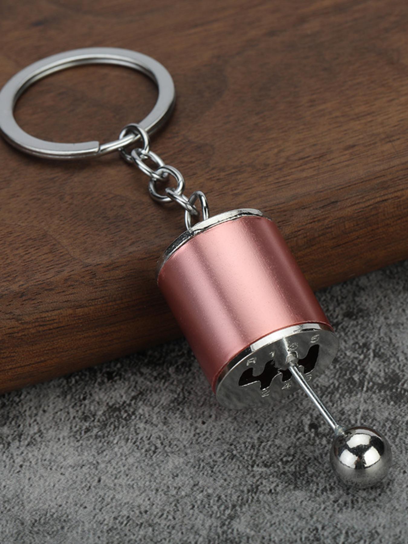 Wind Manual Transmission Keychain, Moveable Gear Head Pendant, Car Modification Culture, Unique Gift for Car Enthusiasts, Bag Charm, Car Key Chain