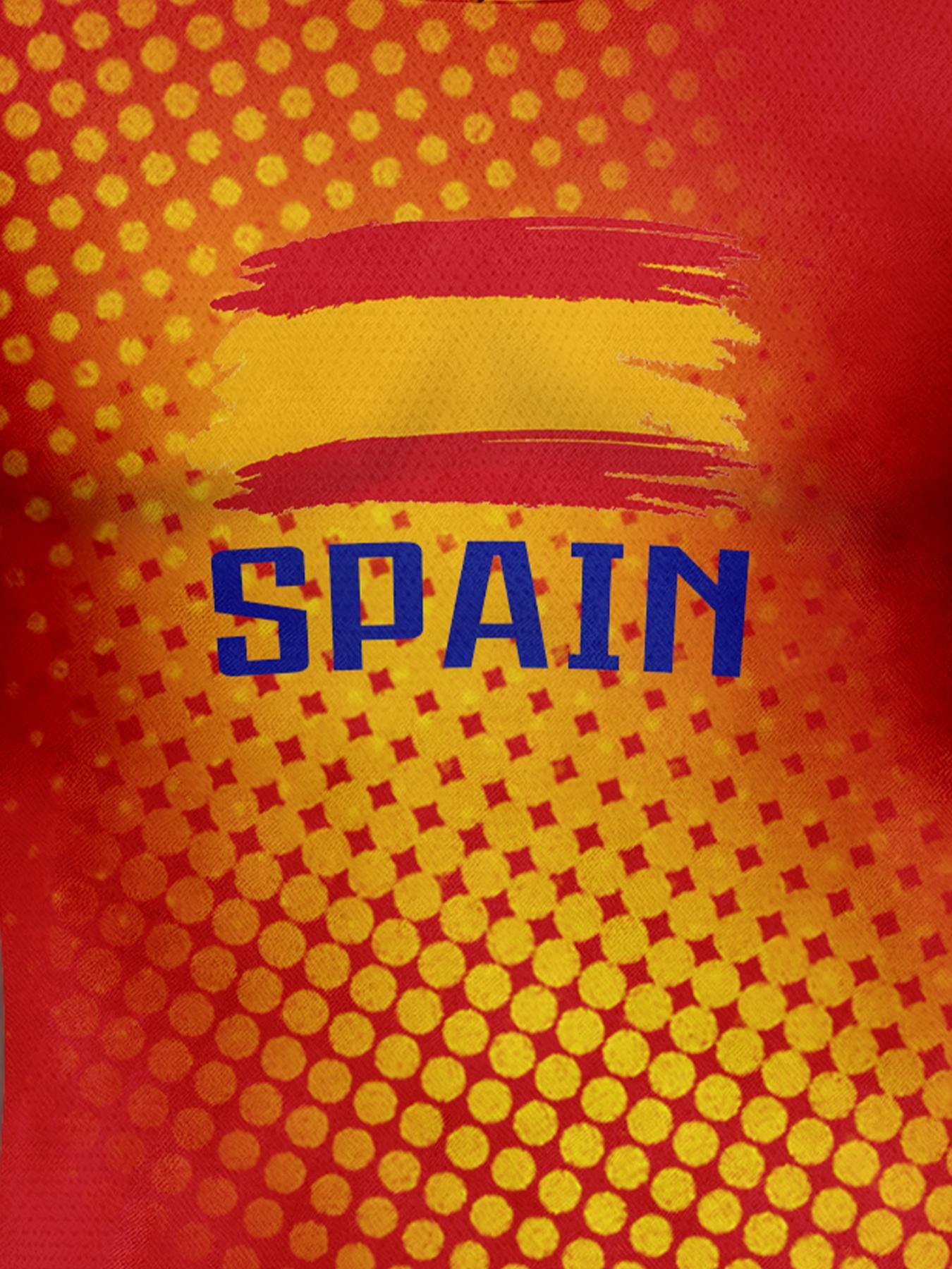Spain Football Jersey Men's Breathable Soccer Shirt Spain National Team Fan Training Uniform